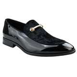 Zapatos mocasines de hombre de piel negra con forro, sin cordones, de terciopelo, elegantes y formales.