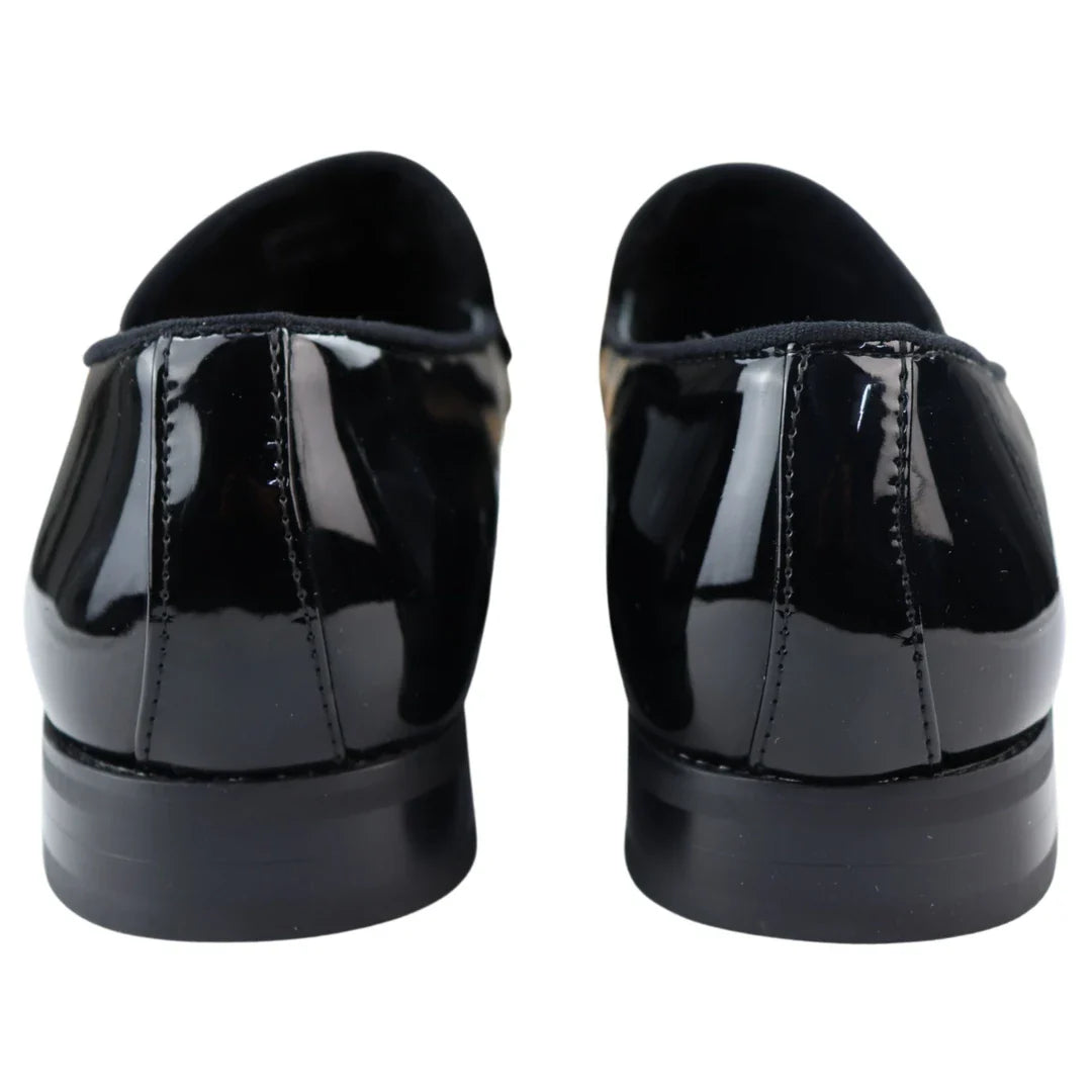 Zapatos mocasines de hombre de piel negra con forro, sin cordones, de terciopelo, elegantes y formales.