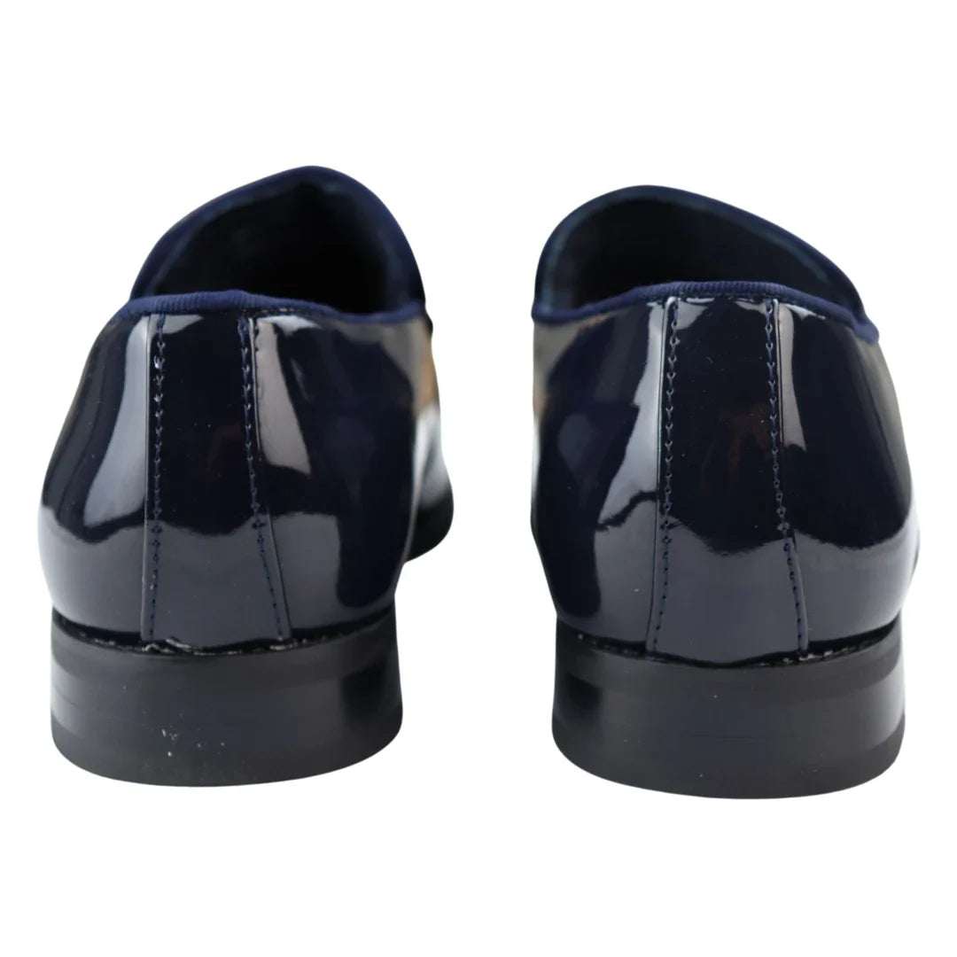 Zapatos mocasines de hombre de piel azul con forro, sin cordones, de terciopelo, elegantes y formales.