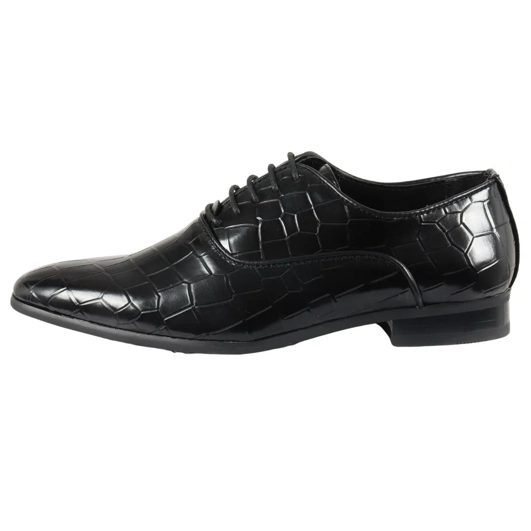Zapatos formales Oxford Derby con cordones para hombre