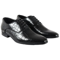 Zapatos formales Oxford Derby con cordones para hombre