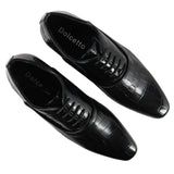Zapatos formales Oxford Derby con cordones para hombre