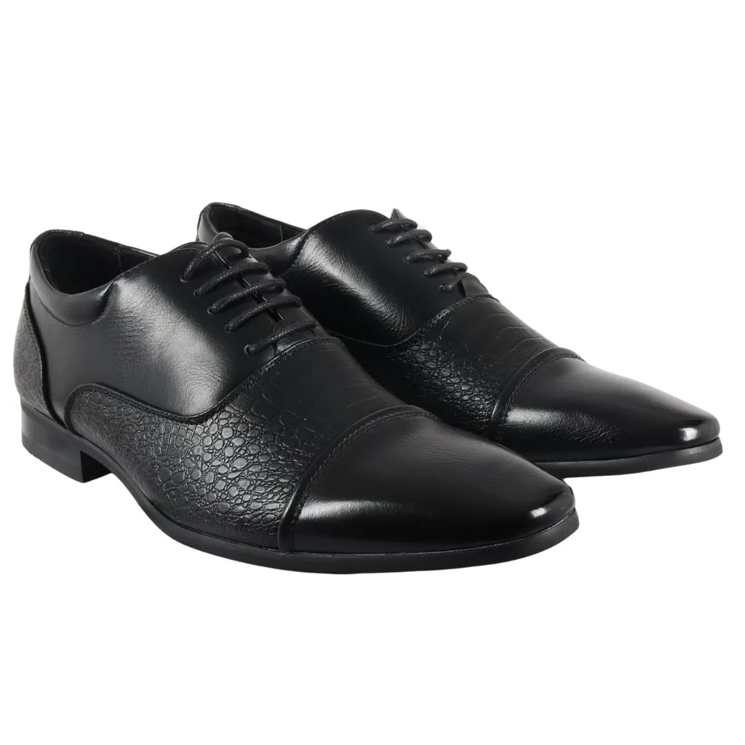 Zapatos formales tipo brogue con cordones para hombre