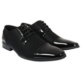 Zapatos Derby negros con cordones para hombre