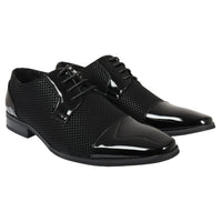 Zapatos Derby negros con cordones para hombre