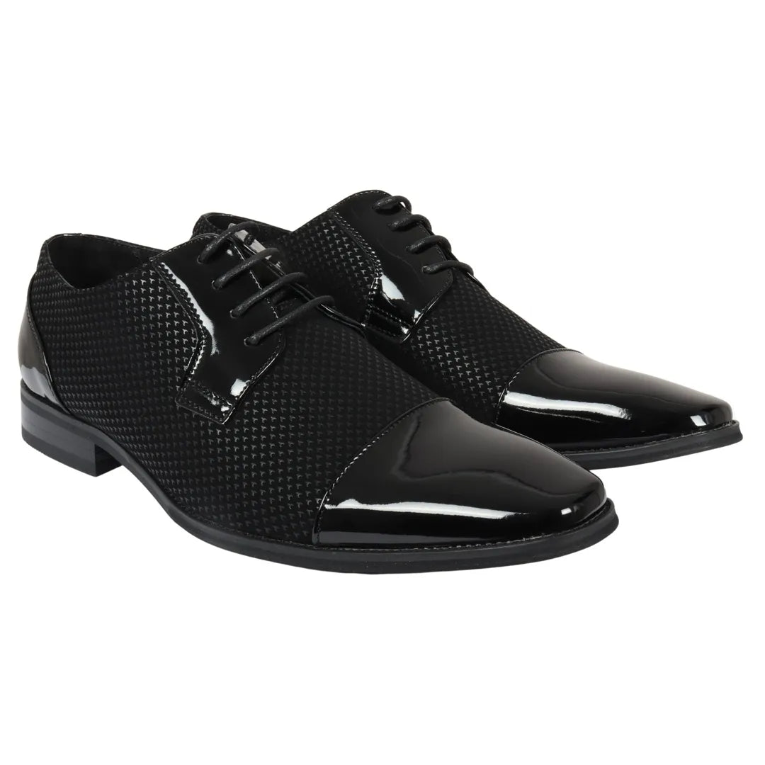 Zapatos Derby negros con cordones para hombre