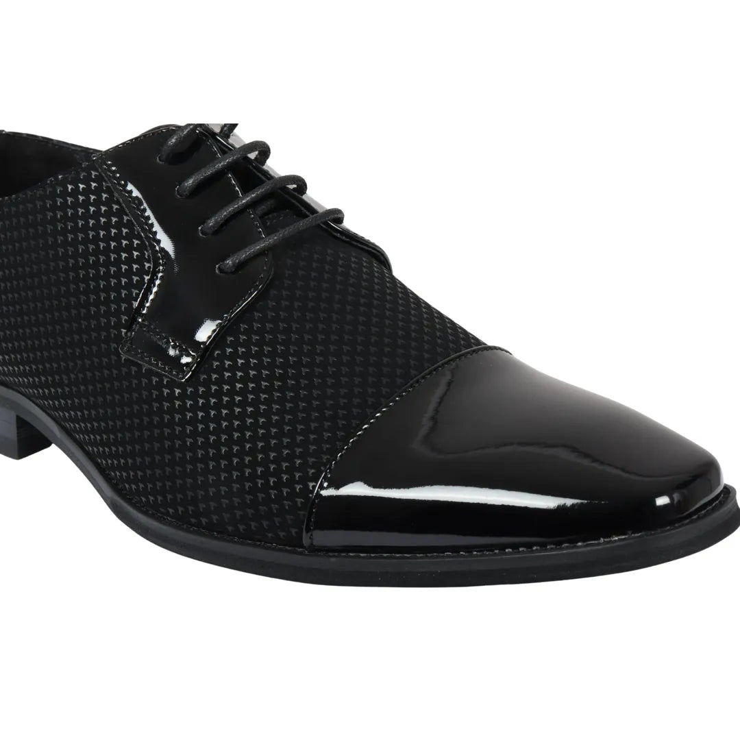 Zapatos Derby negros con cordones para hombre