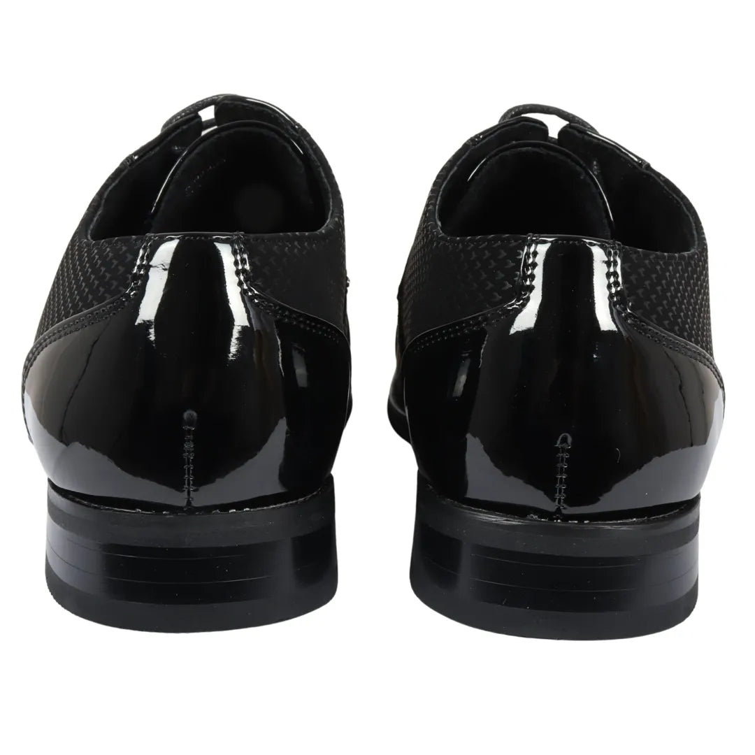Zapatos Derby negros con cordones para hombre