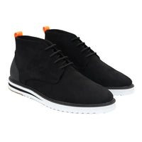 Botas de hombre de ante negro desierto con cordones
