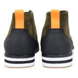 Botas de hombre de ante verde desierto con cordones