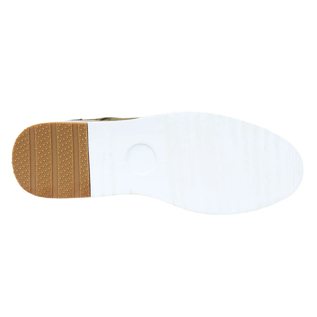 Botas de hombre de ante verde desierto con cordones