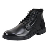 Botines negros con cordones para hombre