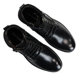 Botines negros con cordones para hombre