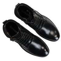Botines negros con cordones para hombre