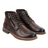 Botines marrones con cordones para hombre