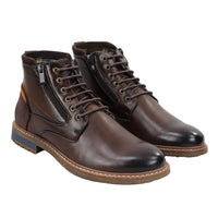 Botines marrones con cordones para hombre