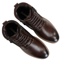 Botines marrones con cordones para hombre