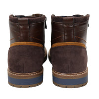 Botines marrones con cordones para hombre