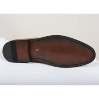 Botines Chelsea para hombre, sin cordones, de ante marrón claro con forro.
