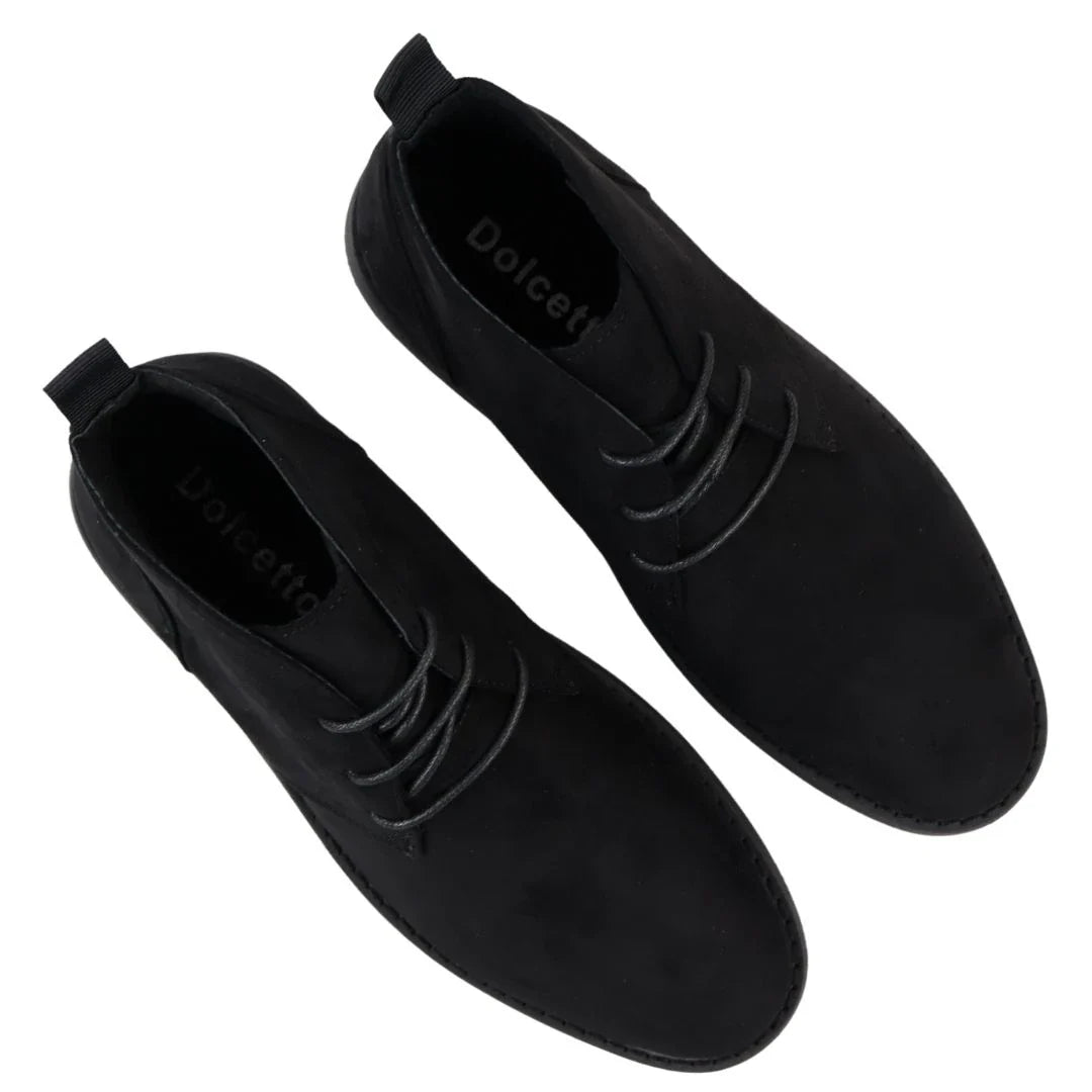 Botines Chukka Desert negros con cordones para hombre