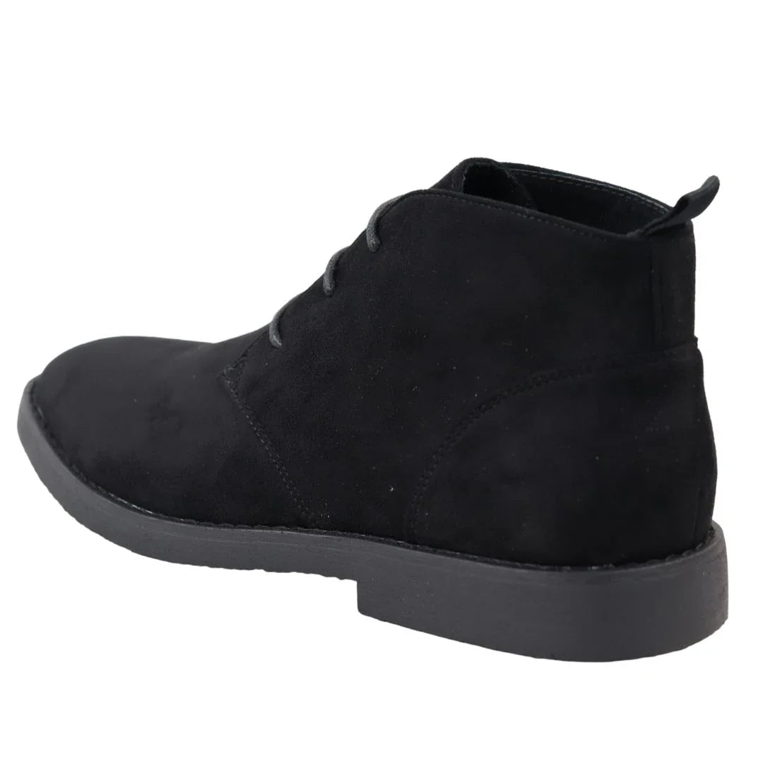 Botines Chukka Desert negros con cordones para hombre