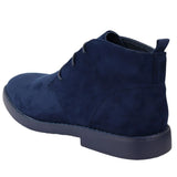 Botines Chukka Desert Lace Up para hombre, color azul marino.