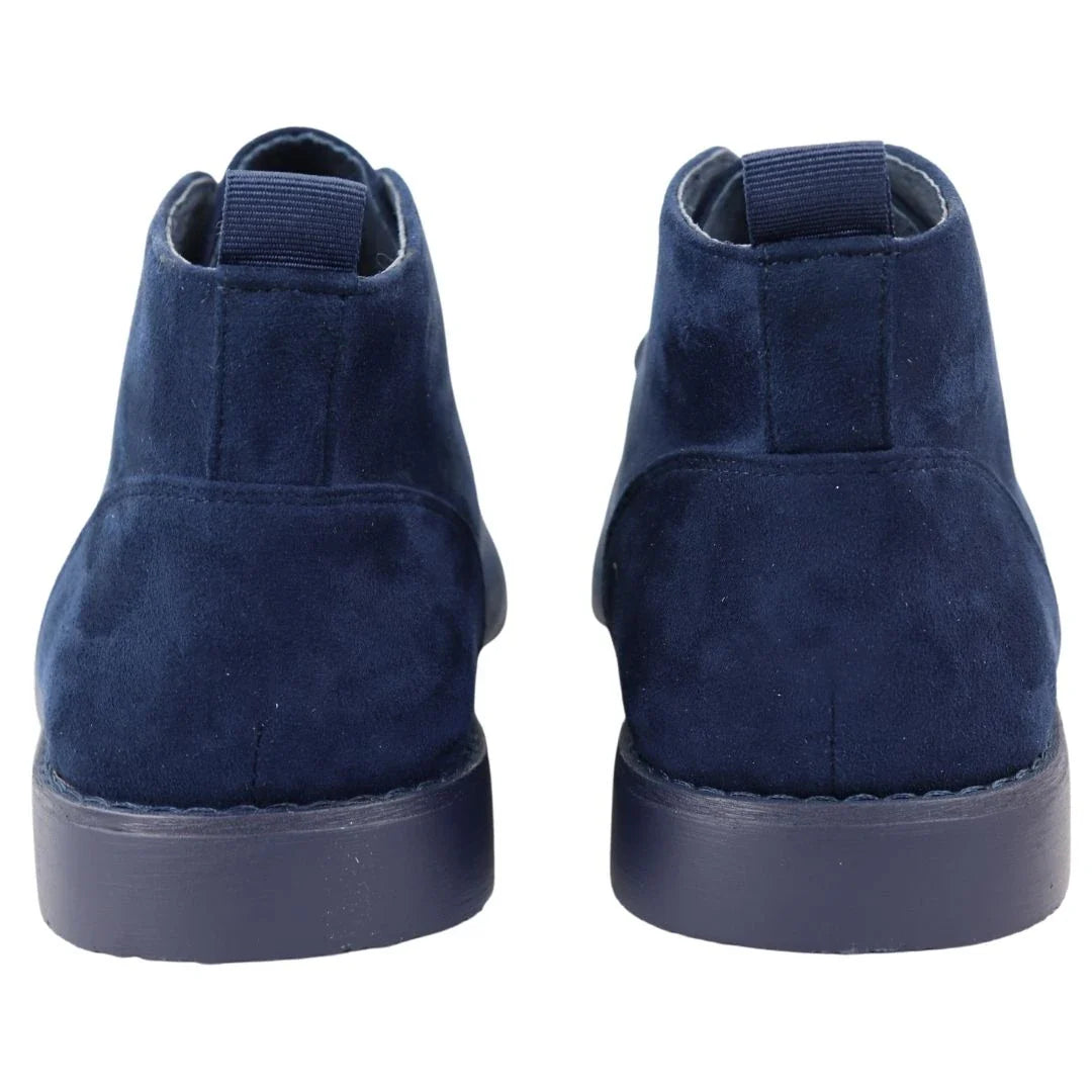 Botines Chukka Desert Lace Up para hombre, color azul marino.