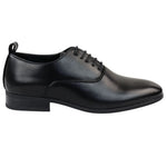 Zapatos Oxford Derby negros con cordones para hombre