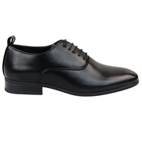 Zapatos Oxford Derby negros con cordones para hombre