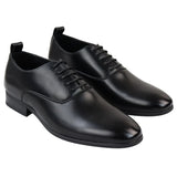 Zapatos Oxford Derby negros con cordones para hombre