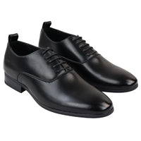 Zapatos Oxford Derby negros con cordones para hombre