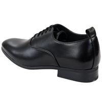 Zapatos Oxford Derby negros con cordones para hombre
