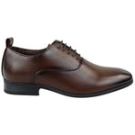 Zapatos Oxford Derby marrones con cordones para hombre