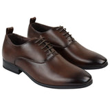 Zapatos Oxford Derby marrones con cordones para hombre