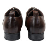 Zapatos Oxford Derby marrones con cordones para hombre