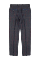 Madrid - Pantalones de tweed azul para hombre