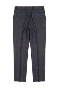 Madrid - Pantalones de tweed azul para hombre