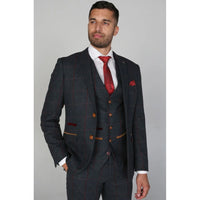 Madrid - Blazer de tweed azul para hombre