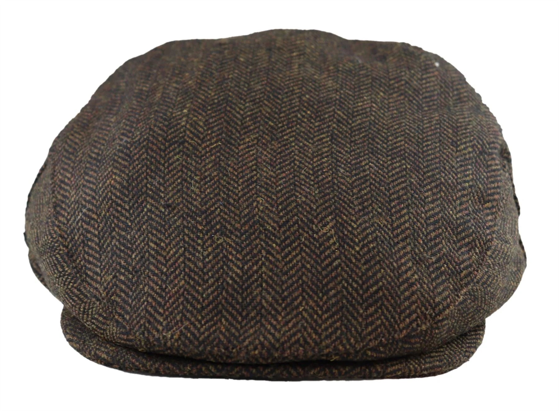 Gorra plana para hombre de lana con estampado de espiga y tweed marrón, estilo clásico de los años 20, unisex, Del Boy