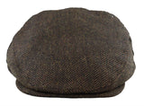 Gorra plana para hombre de lana con estampado de espiga y tweed marrón, estilo clásico de los años 20, unisex, Del Boy