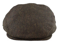 Gorra plana para hombre de lana con estampado de espiga y tweed marrón, estilo clásico de los años 20, unisex, Del Boy