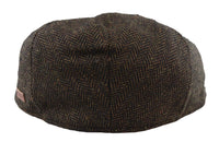 Gorra plana para hombre de lana con estampado de espiga y tweed marrón, estilo clásico de los años 20, unisex, Del Boy