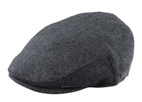 Gorra plana para hombre de lana con estampado de espiga y tweed color carbón, estilo clásico de los años 20, unisex, Del Boy