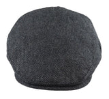 Gorra plana para hombre de lana con estampado de espiga y tweed color carbón, estilo clásico de los años 20, unisex, Del Boy