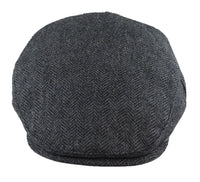 Gorra plana para hombre de lana con estampado de espiga y tweed color carbón, estilo clásico de los años 20, unisex, Del Boy