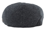 Gorra plana para hombre de lana con estampado de espiga y tweed color carbón, estilo clásico de los años 20, unisex, Del Boy