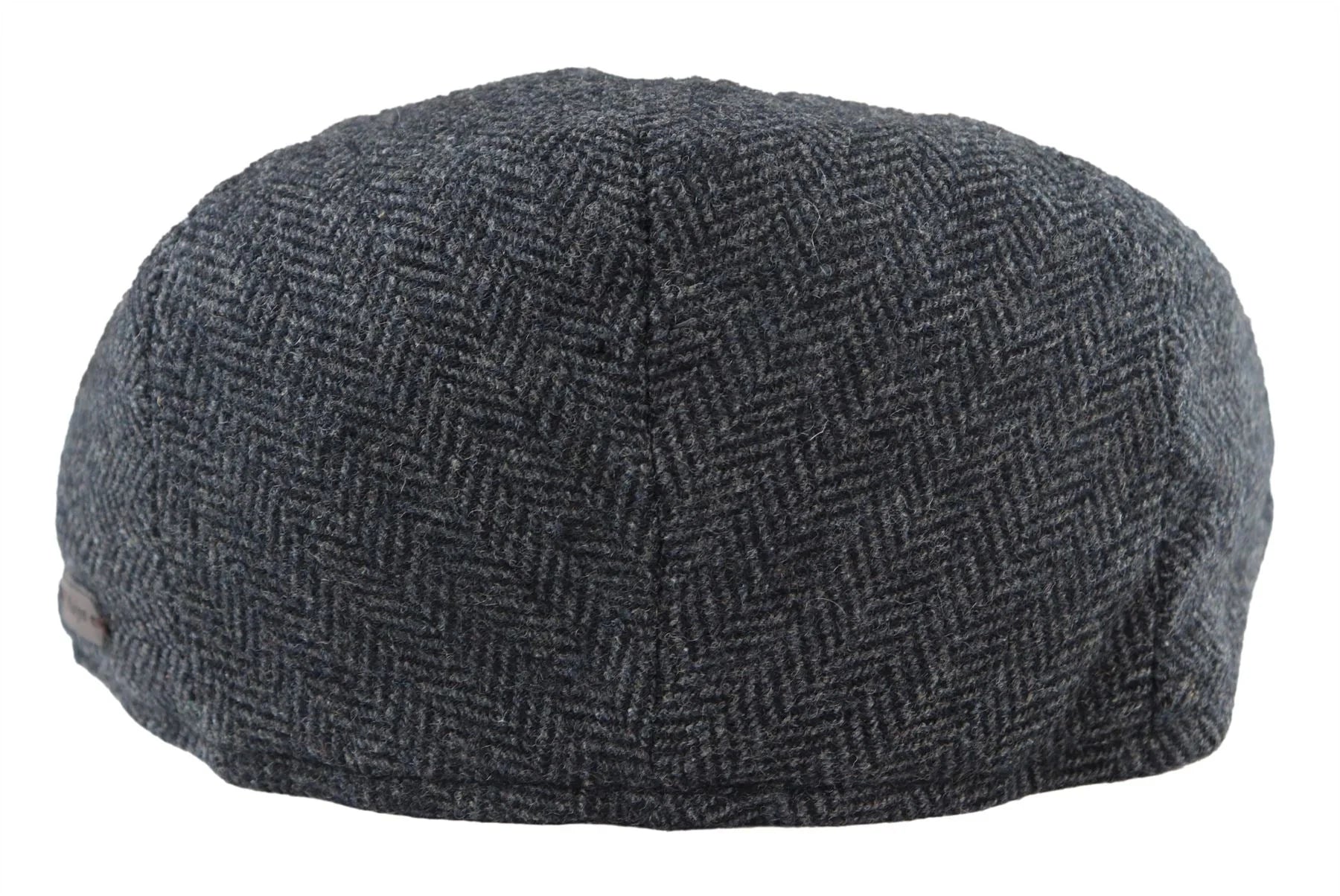 Gorra plana para hombre de lana con estampado de espiga y tweed color carbón, estilo clásico de los años 20, unisex, Del Boy
