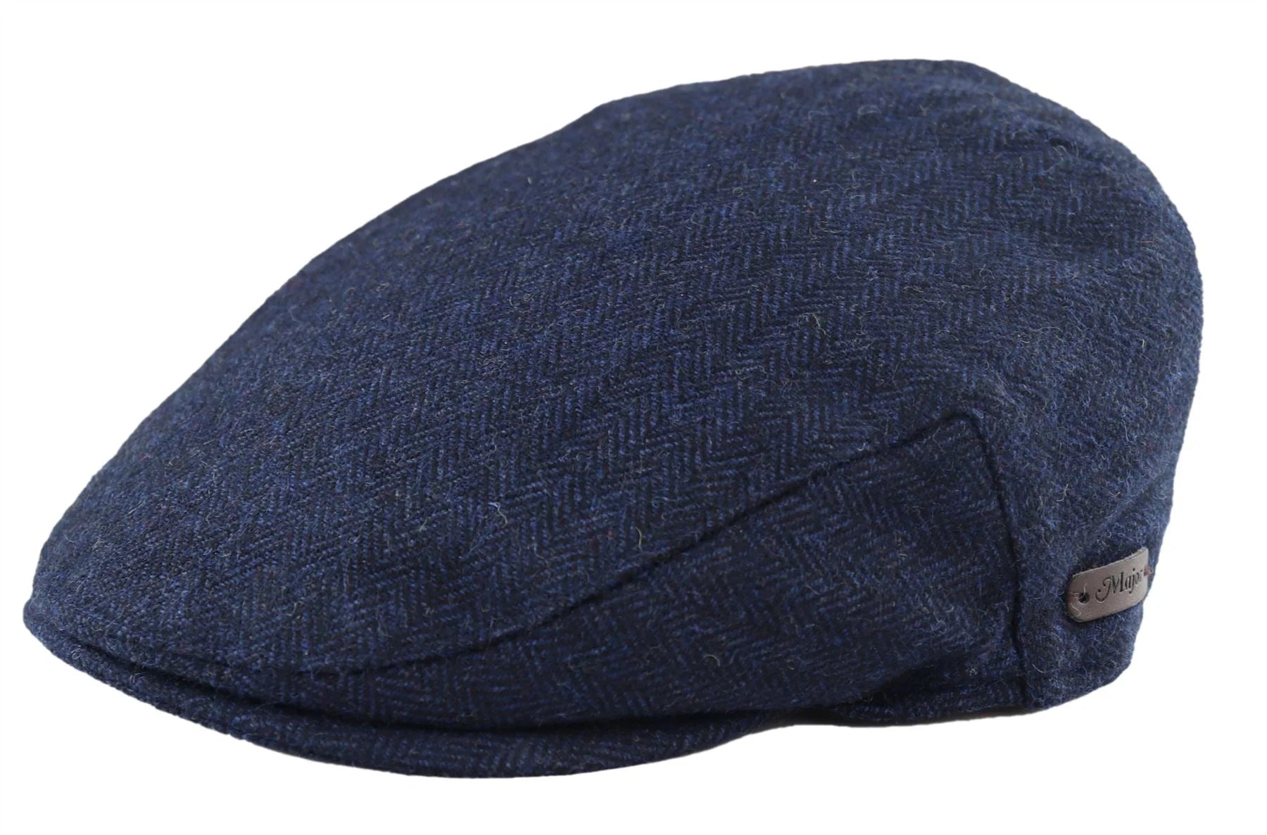 Gorra plana para hombre de lana con estampado de espiga, tweed azul marino, estilo clásico de los años 20, unisex, Del Boy
