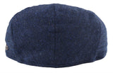 Gorra plana para hombre de lana con estampado de espiga, tweed azul marino, estilo clásico de los años 20, unisex, Del Boy