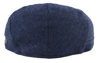 Gorra plana para hombre de lana con estampado de espiga, tweed azul marino, estilo clásico de los años 20, unisex, Del Boy